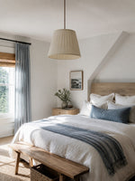 Bild in Gallery-Viewer laden, Eaveside Skirt Vintage Stoffschirm-Pendelleuchte