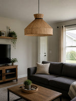 Bild in Gallery-Viewer laden, Woven Fabric Drum Pendant Light for Dining Room