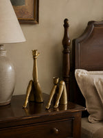 Load image into Gallery viewer, Kickra Sculptural Gold Leg Base Candle Holder - Dining and Living Decor