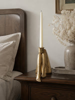 Load image into Gallery viewer, Kickra Sculptural Gold Leg Base Candle Holder - Dining and Living Decor