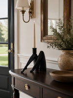 Load image into Gallery viewer, Kickra Sculptural Gold Leg Base Candle Holder - Dining and Living Decor