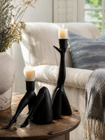 Load image into Gallery viewer, Kickra Sculptural Gold Leg Base Candle Holder - Dining and Living Decor
