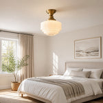 Bild in Gallery-Viewer laden, Opalume Glass Pendant Light – Vintage Milchglas Pendelleuchte mit Art Deco Stil