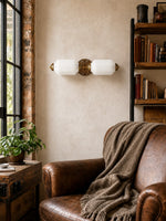 Load image into Gallery viewer, Eloise Vintage Scalloped Milk Glass Wall Sconce - Modern Accent Lighting for Bathroom and Bedroom