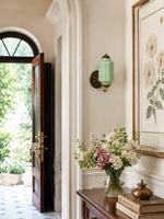Bild in Gallery-Viewer laden, Vintage Milchglas Wandleuchte Nachttisch Flur Eloise Wandleuchte