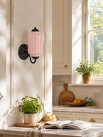 Bild in Gallery-Viewer laden, Vintage Milchglas Wandleuchte Nachttisch Flur Eloise Wandleuchte