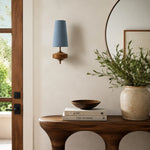Cargar imagen en el visor de la Galería, Aplique de pared Rowan Retro con pantalla de tela: iluminación clásica de tela para el dormitorio