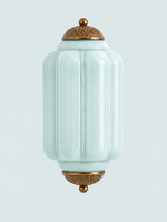 Load image into Gallery viewer, Eloise Vintage Scalloped Milk Glass Wall Sconce - Modern Accent Lighting for Bathroom and Bedroom