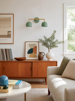 Bild in Gallery-Viewer laden, Meito Dome Bauernhaus-Wandlampe – Rustikale, bunte Badezimmer-Waschtischleuchte