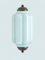 Load image into Gallery viewer, Eloise Vintage Scalloped Milk Glass Wall Sconce - Modern Accent Lighting for Bathroom and Bedroom