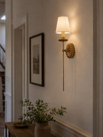 Bild in Gallery-Viewer laden, Catina weiche Stoff-Metall-Wandlampe modernes klassisches Design – Flur- und Eingangsbeleuchtung