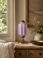 Bild in Gallery-Viewer laden, Eloise Scallop Glasschirm Vintage-inspirierte Tischlampe für Schlafzimmer und Wohnzimmer Akzentbeleuchtung