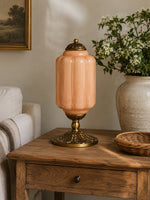 Bild in Gallery-Viewer laden, Eloise Scallop Glasschirm Vintage-inspirierte Tischlampe für Schlafzimmer und Wohnzimmer Akzentbeleuchtung