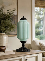 Bild in Gallery-Viewer laden, Eloise Scallop Glasschirm Vintage-inspirierte Tischlampe für Schlafzimmer und Wohnzimmer Akzentbeleuchtung
