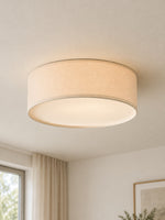 Load image into Gallery viewer, Dumora Drum Flush Mount Ceiling Light - Linen Shade Modern Elegance