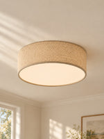 Load image into Gallery viewer, Dumora Drum Flush Mount Ceiling Light - Linen Shade Modern Elegance