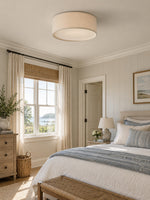 Load image into Gallery viewer, Dumora Drum Flush Mount Ceiling Light - Linen Shade Modern Elegance