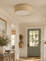 Load image into Gallery viewer, Dumora Drum Flush Mount Ceiling Light - Linen Shade Modern Elegance
