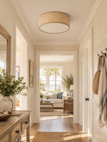 Load image into Gallery viewer, Dumora Drum Flush Mount Ceiling Light - Linen Shade Modern Elegance