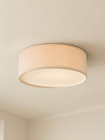Load image into Gallery viewer, Dumora Drum Flush Mount Ceiling Light - Linen Shade Modern Elegance
