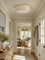Load image into Gallery viewer, Dumora Drum Flush Mount Ceiling Light - Linen Shade Modern Elegance