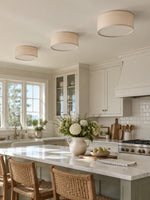 Load image into Gallery viewer, Dumora Drum Flush Mount Ceiling Light - Linen Shade Modern Elegance
