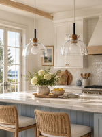 Load image into Gallery viewer, Quenora Sculptural Drop Pendant Light - Contemporary Glass Hanging Lamp for Dining Area