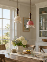 Load image into Gallery viewer, French Pastoral Jellyfish Glass Pendant Light