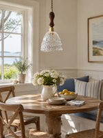 Load image into Gallery viewer, French Pastoral Jellyfish Glass Pendant Light
