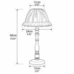 Load image into Gallery viewer, Vintage Wood Bedside Table Lamp with Fabric Shade