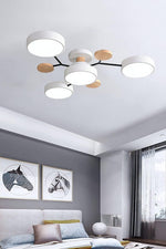 Load image into Gallery viewer, Multihead Disc Morandi Color Branch Ceiling Light