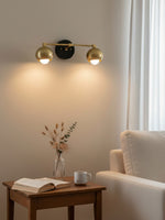 Cargar imagen en el visor de la Galería, Lámpara de tocador decorativa Metio Dome - Lámpara de pared para baño con pantalla orbe clásica