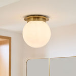 Load image into Gallery viewer, Rivolence Low-Profile Flush Mount Ceiling Lamp – Mid-Century Inspired Design