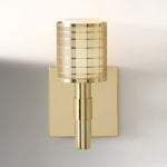 Load image into Gallery viewer, Galvia Perforated Metal Sconce - Champagne Bronze Modern Bedside Light