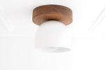 Load image into Gallery viewer, Metio Dome Scandinavian Oak Flush Mount Ceiling Light – Modern Minimalist Design for Living Room & Bedroom