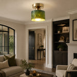 Bild in Gallery-Viewer laden, jade stone ceiling lamp close view