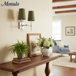 Load image into Gallery viewer, Rowan Elegant White-Linen Shade Wall Lamp – Retro Metal Wall Light for Bedroom & Hallway