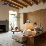 Bild in Gallery-Viewer laden, Ceruna Mehrgrößen Keramik-Tischlampe mit Wellenmuster – Gemischte Materialien mit Leinen-Schirm für Wohnzimmer