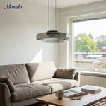 Cargar imagen en el visor de la Galería, Lámpara colgante de vidrio con forma de disco apilado Verdoma Iluminación nórdica contemporánea para cocinas