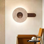 Load image into Gallery viewer, Yellow Travertine Wood Wall Lamp M10