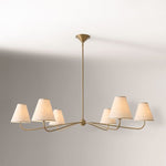 Load image into Gallery viewer, Fibura Linear Fabric Chandelier - Modern Brass Linear Chandelier