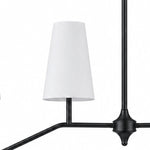 Bild in Gallery-Viewer laden, Black finish detail near white fabric shade and branch arm
