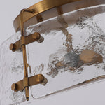 Load image into Gallery viewer, Rustic Industrial Clear Glass Semi Flush Ceiling Light for Kitchen and Living Room