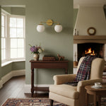 Cargar imagen en el visor de la Galería, Lámpara de tocador LED regulable de cristal Glorica – Lámpara de baño minimalista tipo globo