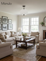 Load image into Gallery viewer, Vintage Milk Glass Semi Flush Mount Eloise Pendant Light