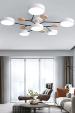 Load image into Gallery viewer, Multihead Disc Morandi Color Branch Ceiling Light