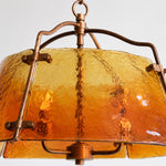 Cargar imagen en el visor de la Galería, Amber textured glass shade close-up