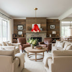 Cargar imagen en el visor de la Galería, Lámpara colgante Bellina – Forma fluida de vidrio en estilo minimalista para comedor