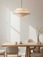 Load image into Gallery viewer, Solivara 3 Tier Linen Pendant Light – Modern White Linen Pendant