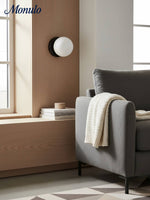 Charger l'image dans la visionneuse de galerie, Applique murale compacte Brelia à dos arrondi — Lampe globe contemporaine pour coiffeuse, salon, hôtels